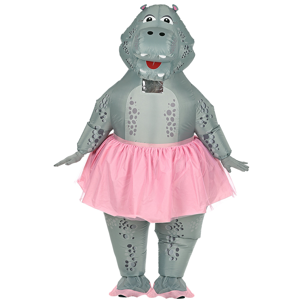 COSTUME IPPOPOTAMO BALLERINA GONFIABILE TRAVESTIMENTO CARNEVALE COSPLAY ADULTO - 75513