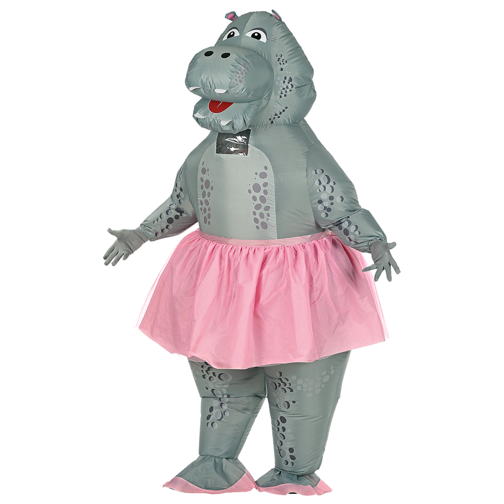 COSTUME IPPOPOTAMO BALLERINA GONFIABILE TRAVESTIMENTO CARNEVALE COSPLAY ADULTO - 75513