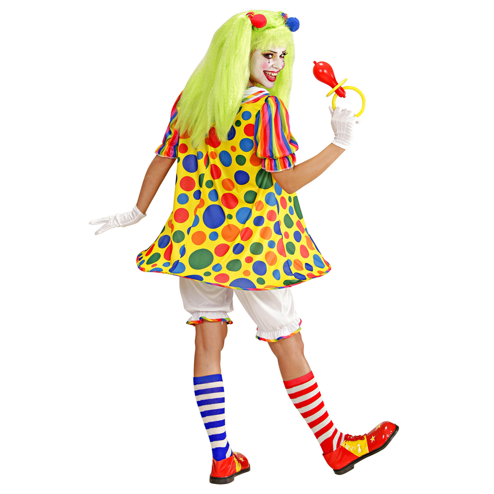 COSTUME VESTITO ABITO TRAVESTIMENTO CARNEVALE COSPLAY ADULTO DONNA -  CLOWN - 7613