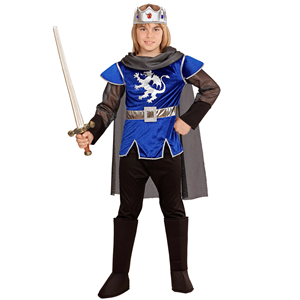 VESTITO CARNEVALE + ACCESSORI RE ARTÙ COSTUME SPADA ANTICA CON FODERO 5/7 ANNI TRAVESTIMENTO - 0550+86244