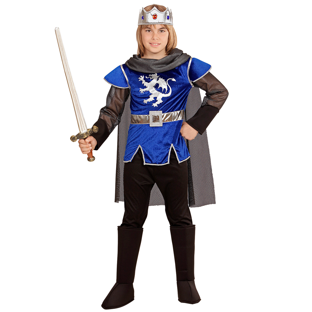 VESTITO CARNEVALE + ACCESSORI RE ARTÙ COSTUME SPADA ANTICA CON FODERO 5/7 ANNI TRAVESTIMENTO - 0550+86244