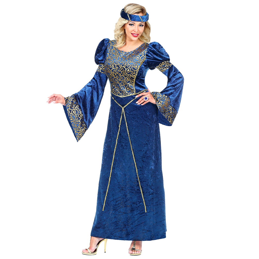 COSTUME VESTITO ABITO TRAVESTIMENTO CARNEVALE COSPLAY ADULTO DONNA - DAMA DEL RINASCIMENTO - 0732
