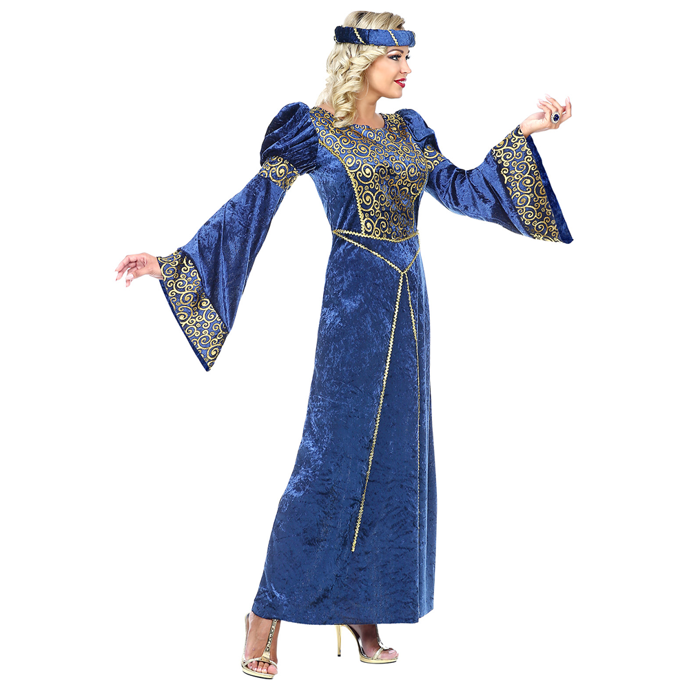 COSTUME VESTITO ABITO TRAVESTIMENTO CARNEVALE COSPLAY ADULTO DONNA - DAMA DEL RINASCIMENTO - 0732