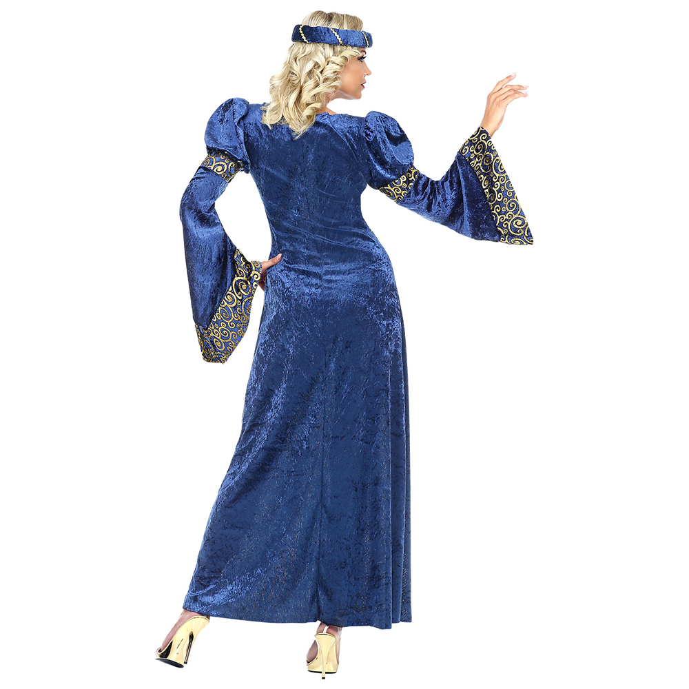 COSTUME VESTITO ABITO TRAVESTIMENTO CARNEVALE COSPLAY ADULTO DONNA - DAMA DEL RINASCIMENTO - 0732