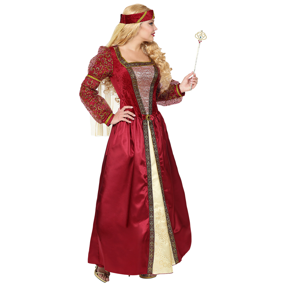 COSTUME VESTITO ABITO TRAVESTIMENTO CARNEVALE COSPLAY ADULTO DONNA - PRINCIPESSA MEDIEVALE - 0733