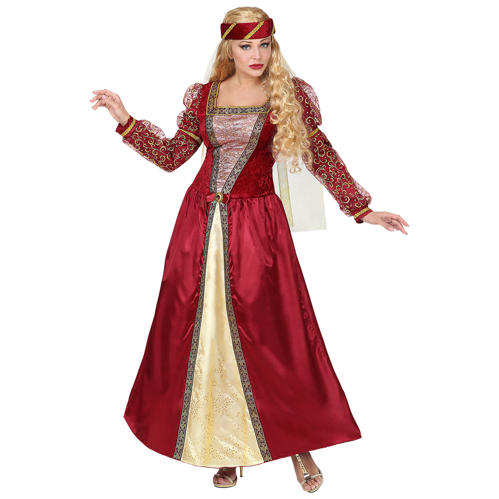 COSTUME VESTITO ABITO TRAVESTIMENTO CARNEVALE COSPLAY ADULTO DONNA - PRINCIPESSA MEDIEVALE - 0733