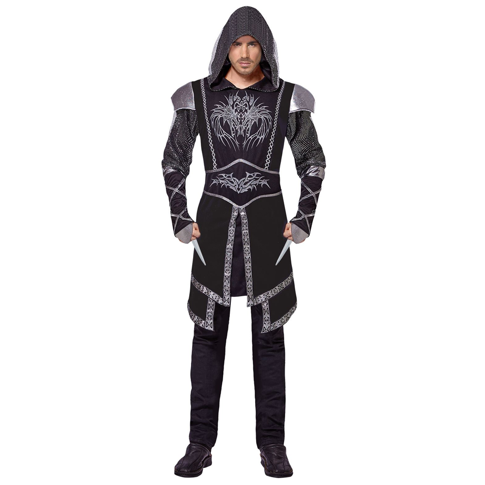 COSTUME VESTITO ABITO TRAVESTIMENTO CARNEVALE COSPLAY ADULTO - ASSASSINO OSCURO - 0773