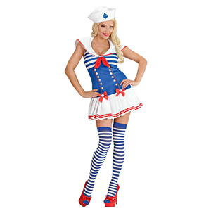 COSTUME VESTITO ABITO TRAVESTIMENTO CARNEVALE ADULTO DONNA - MARINARETTA - 8966