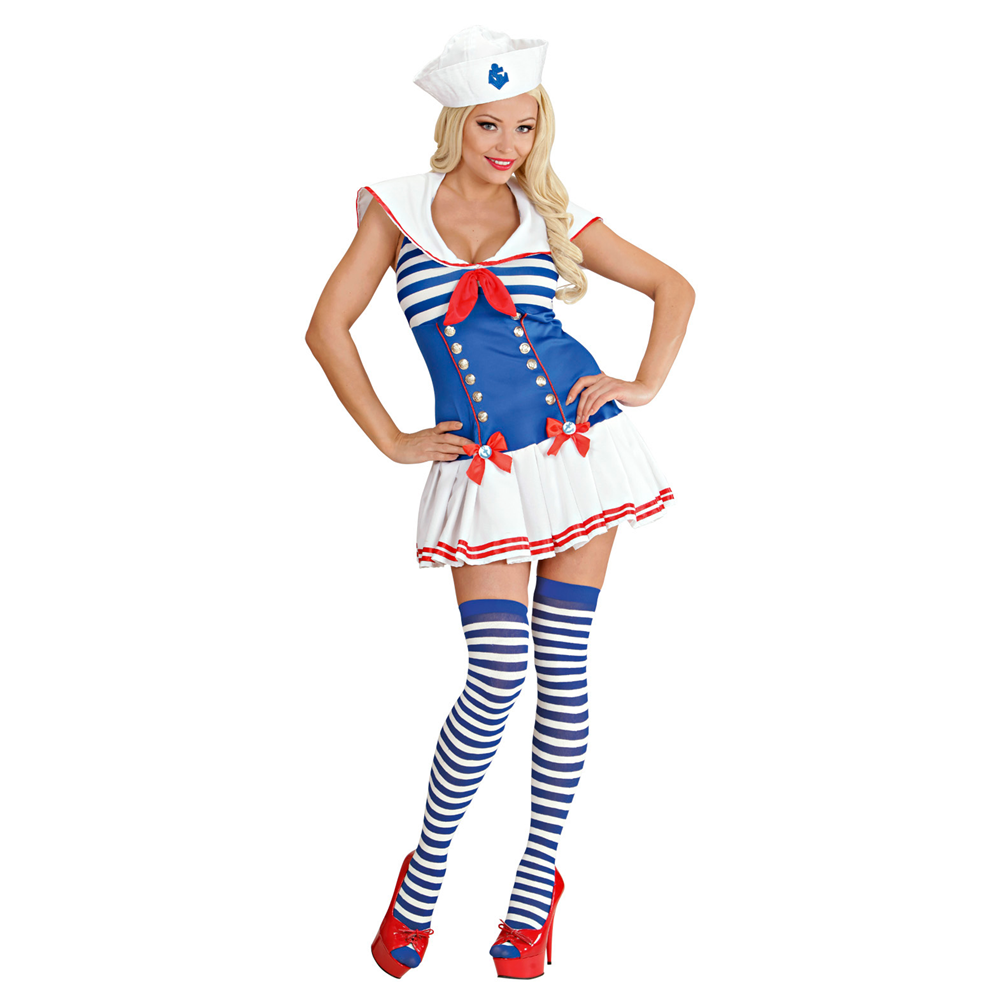 COSTUME VESTITO ABITO TRAVESTIMENTO CARNEVALE ADULTO DONNA - MARINARETTA - 8966