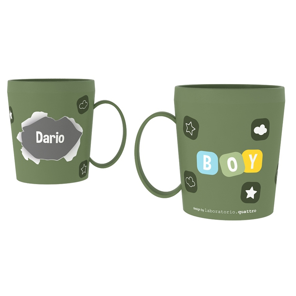 TAZZA IN PLASTICA CON NOME E DISEGNI - DARIO - RYN020