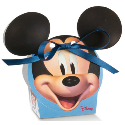 Bomboniera Astuccio Scatolina Portaconfetti Faccia Topolino Mickey Mouse Disney X 10 PZ. 68174