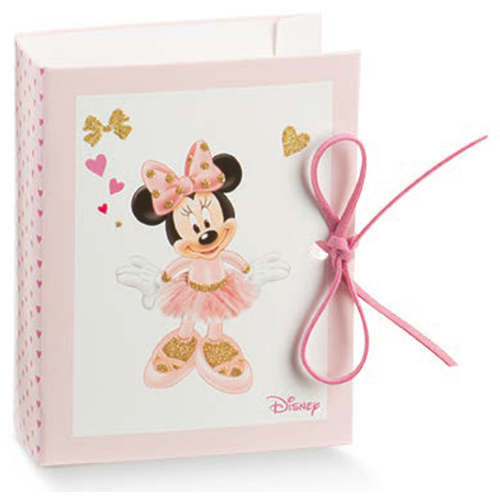 Bomboniera Astuccio Scatolina Portaconfetti Forma Libro Minnie Mouse Disney X 10 PZ. Rosa - 68191
