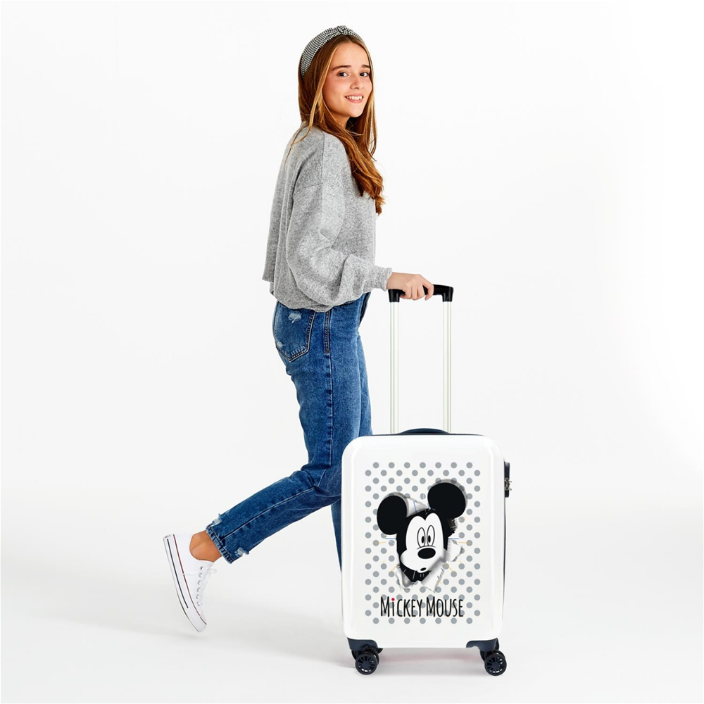 TROLLEY TOPOLINO - HAVE A GOOD DAY - DISNEY VALIGIA DA VIAGGIO CM. 55x38x20 IN ABS - 3071728