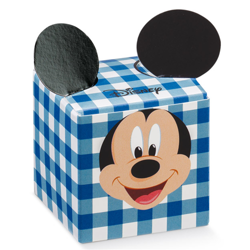 Bomboniera Astuccio Scatolina Portaconfetti Cubo Topolino Mickey Mouse Disney X 10 PZ. - 68032
