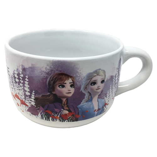 Tazza Larga da Latte in Ceramica Jumbo Frozen II Elsa Anna Olaf Disney - In Confezione Regalo - D00416MC