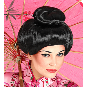 PARRUCCA GIAPPONESE GEISHA - ACCESSORI PER ABITO VESTITO TRAVESTIMENTO CARNEVALE  - 01509