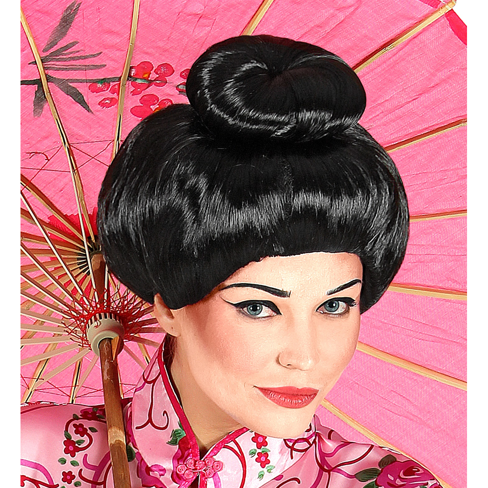 PARRUCCA GIAPPONESE GEISHA - ACCESSORI PER ABITO VESTITO TRAVESTIMENTO CARNEVALE  - 01509