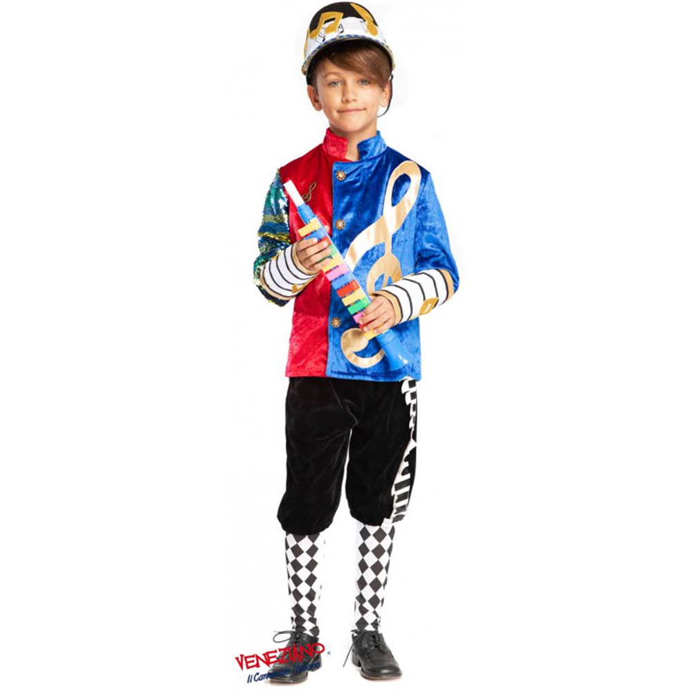COSTUME VESTITO ABITO TRAVESTIMENTO CARNEVALE BAMBINO NOTA MUSICALE BIMBO 54148