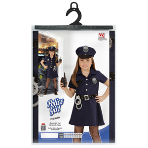 COSTUME VESTITO ABITO TRAVESTIMENTO CARNEVALE HALLOWEEN COSPLAY BAMBINA POLIZIOTTA - 4908