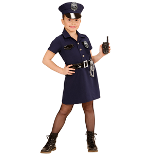 COSTUME VESTITO ABITO TRAVESTIMENTO CARNEVALE HALLOWEEN COSPLAY BAMBINA POLIZIOTTA - 4908
