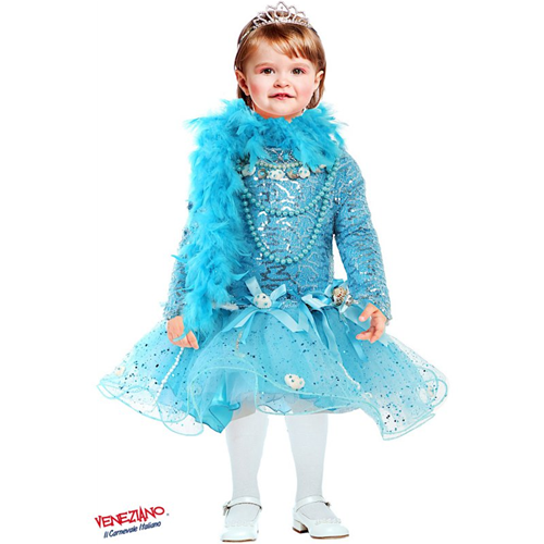 VESTITO CARNEVALE PRINCIPESSA DEI SETTE MARI COSTUME TRAVESTIMENTO BAMBINA - 50619