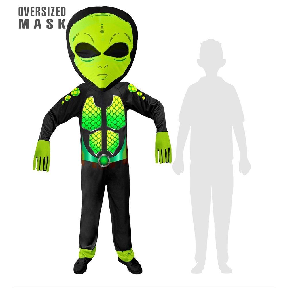 COSTUME VESTITO ABITO TRAVESTIMENTO CARNEVALE BAMBINO EXTRATERRESTRE ALIENO - 0193