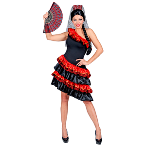 COSTUME VESTITO ABITO TRAVESTIMENTO CARNEVALE DONNA SENORITA SPAGNOLA - 0989