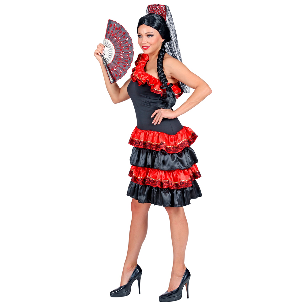 COSTUME VESTITO ABITO TRAVESTIMENTO CARNEVALE DONNA SENORITA SPAGNOLA - 0989