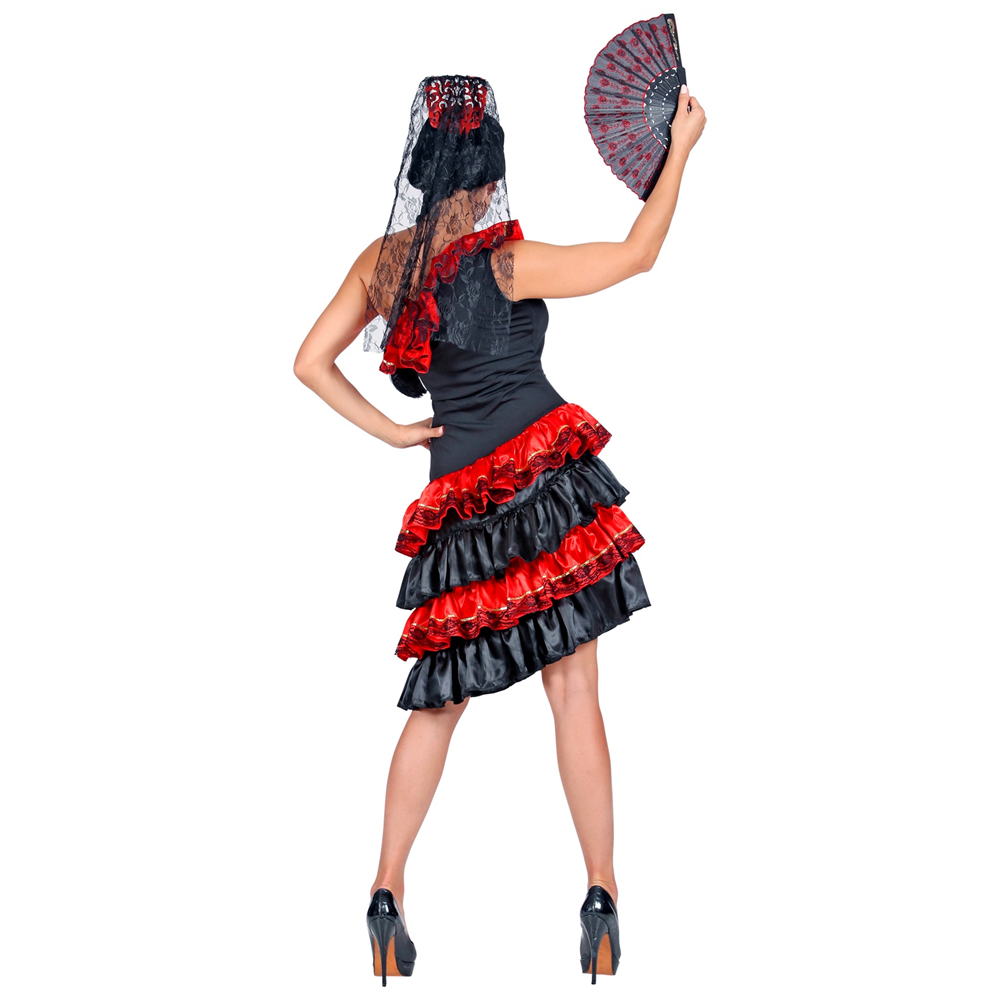 COSTUME VESTITO ABITO TRAVESTIMENTO CARNEVALE DONNA SENORITA SPAGNOLA - 0989