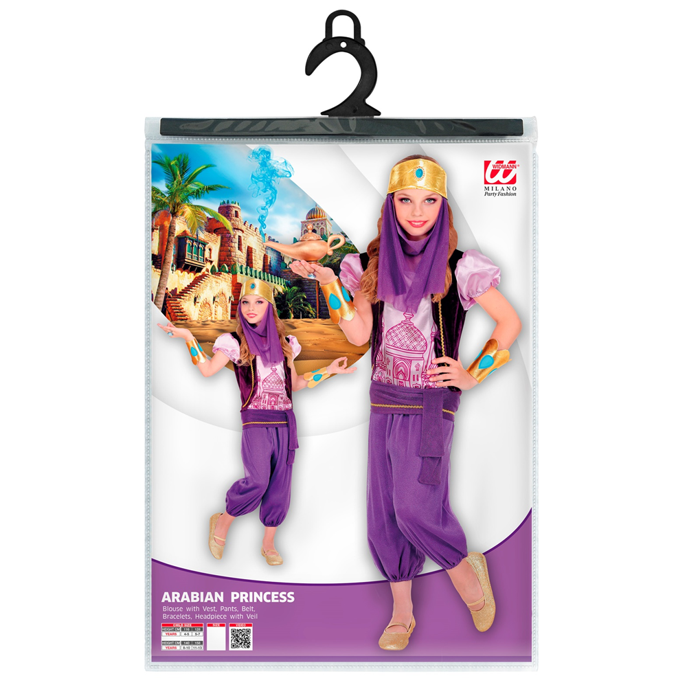 COSTUME VESTITO ABITO TRAVESTIMENTO CARNEVALE BAMBINA PRINCIPESSA ARABA - JASMINE 7574