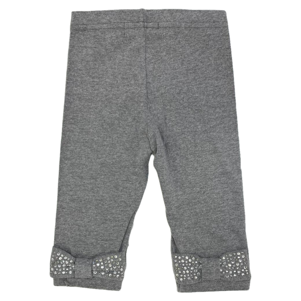 LEGGINS LUNGO DADDATO NEONATA 9 MESI GRIGIO-12617