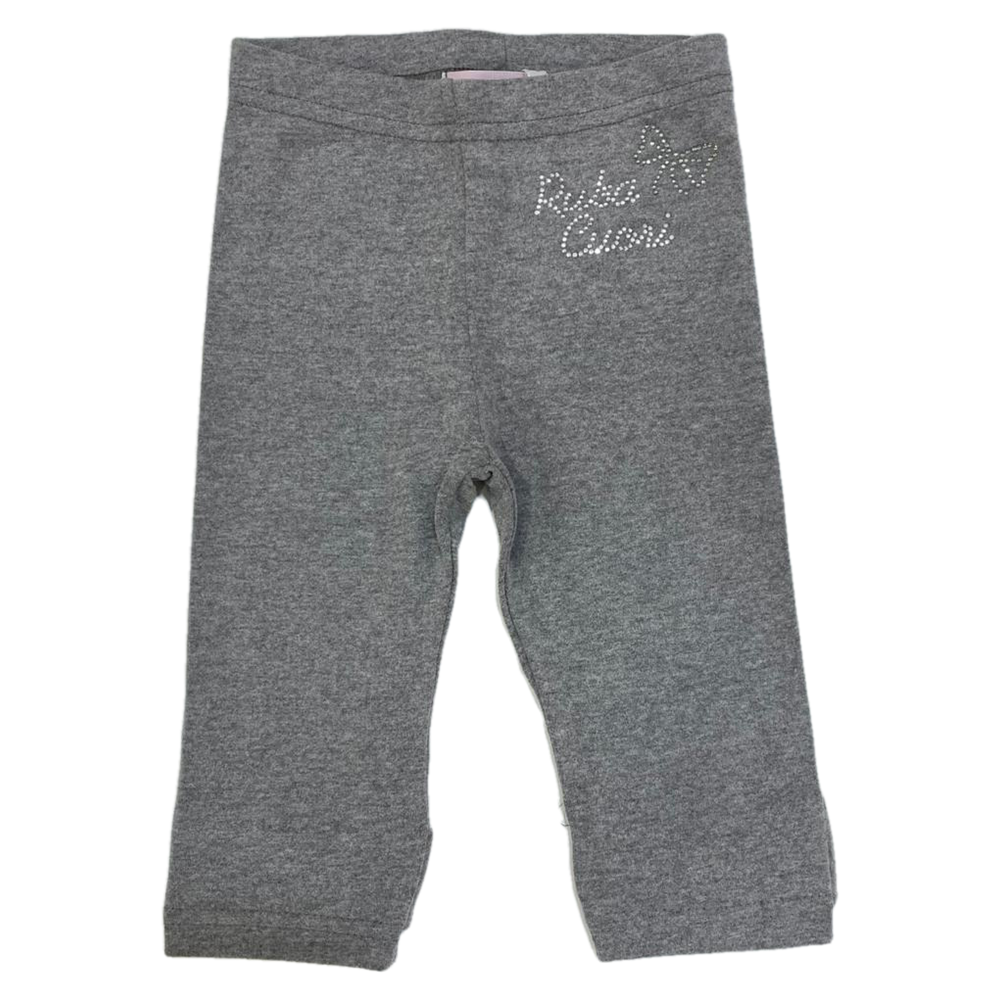LEGGINS LUNGO DADDATO NEONATA 9 MESI GRIGIO-12617