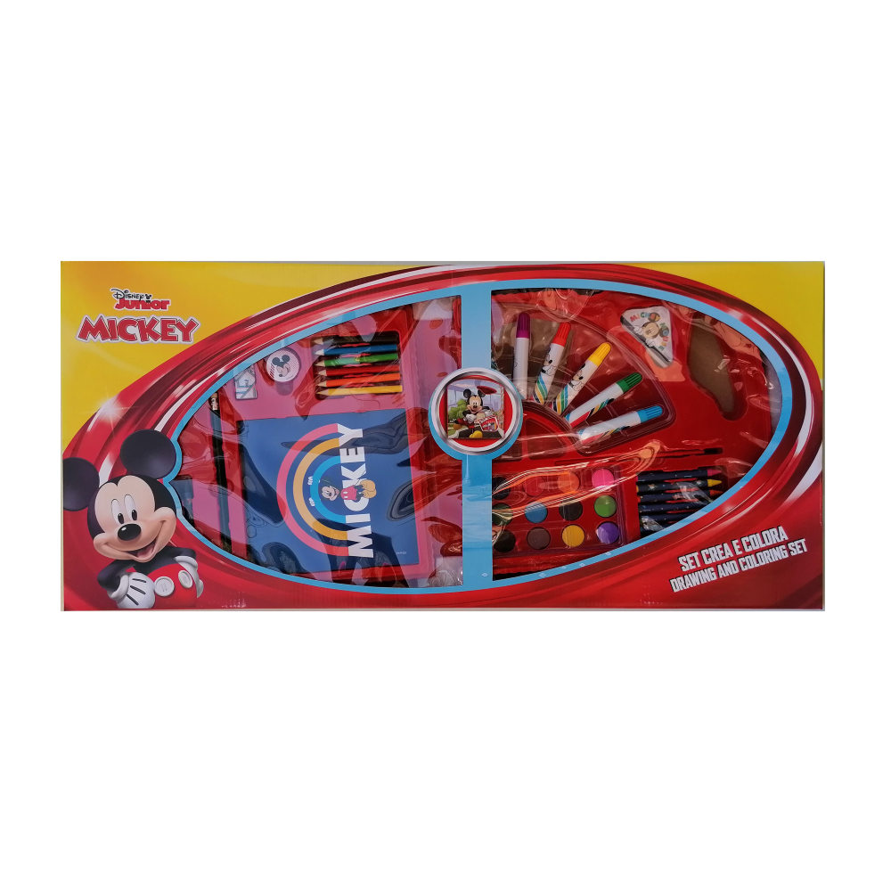 VALIGETTA COLORI MICKEY MOUSE DISNEY TOPOLINO 30 PEZZI IN CONFEZIONE REGALO TEMPO LIBERO BAMBINO - MIC0650
