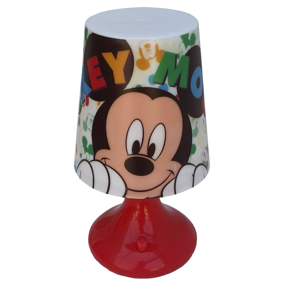 LUCE LAMPADA MICKEY MOUSE DISNEY TOPOLINO COMODINO A BATTERIE CONFEZIONE REGALO - WD21231