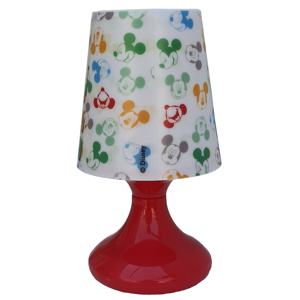 LUCE LAMPADA MICKEY MOUSE DISNEY TOPOLINO COMODINO A BATTERIE CONFEZIONE REGALO - WD21231