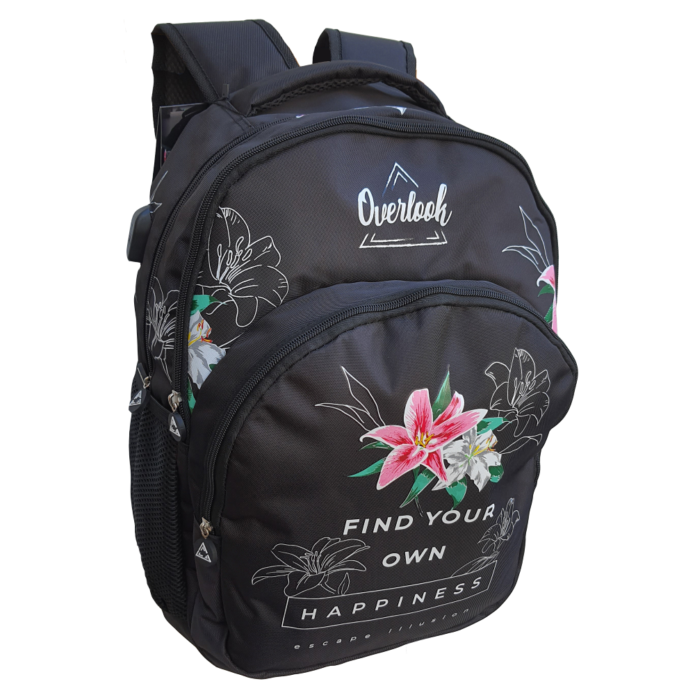 ZAINO OVERLOOK MULTITASCHE SCUOLA VIAGGIO TEMPO LIBERO 46x31x15 CM - OV0602A/N