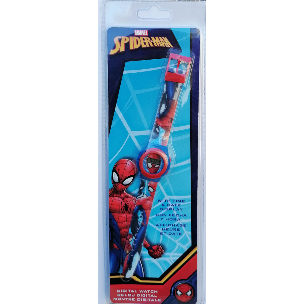 OROLOGIO DA POLSO DIGITALE SPIDERMAN MARVEL UOMO RAGNO IN CONFEZIONE REGALO - WD15761