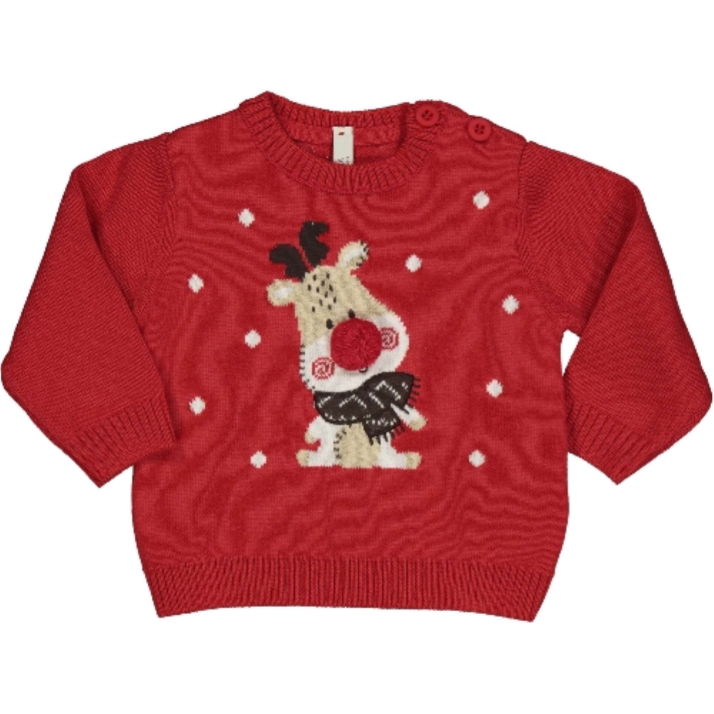 MAGLIONE T-SHIRT M.L. MAGLIETTA NEONATA MAULI 3/12 MESI 20% CO 50% PC 20% VI 10% WO- 96604.00.56M