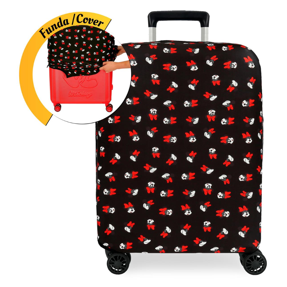 COPERTURA PER TROLLEY 68 CM MINNIE MOUSE DISNEY COPRIVALIGIA ANTIGRAFFIO LAVABILE - 3736863