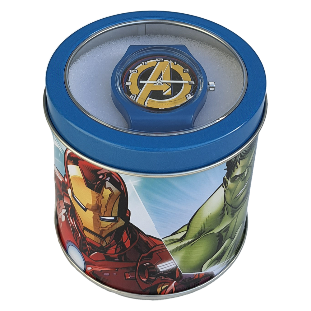 OROLOGIO AVENGERS MARVEL DA POLSO ANALOGICO IN SCATOLA DI LATTA - MV15782