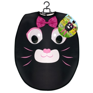 COSTUME VESTITO ABITO TRAVESTIMENTO CARNEVALE GATTO DAGLI OCCHI GRANDI PETTORINA E COPRICAPO 2/4 ANNI - 01473