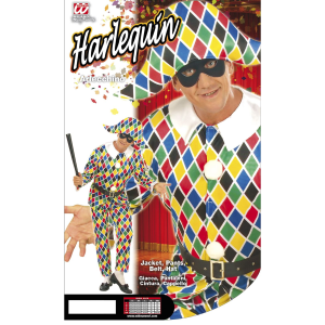 COSTUME VESTITO ABITO TRAVESTIMENTO CARNEVALE COSPLAY ADULTO - ARLECCHINO - 5779