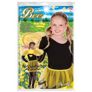 SET APE ACCESSORI ALI CERCHIETTO GONNA VESTITO TRAVESTIMENTO CARNEVALE BAMBINA