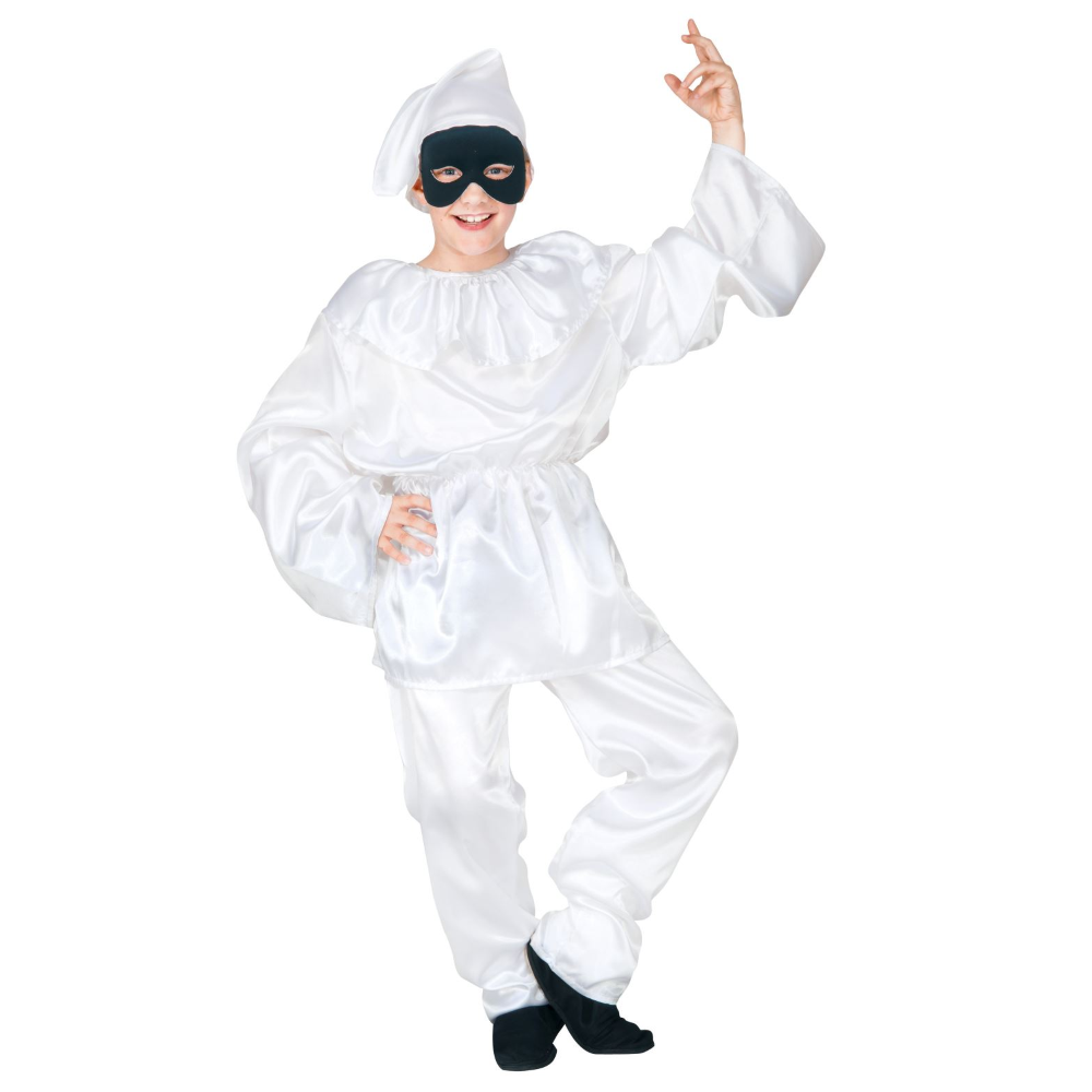 COSTUME VESTITO ABITO TRAVESTIMENTO CARNEVALE BAMBINO PULCINELLA