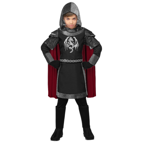 COSTUME VESTITO ABITO TRAVESTIMENTO CARNEVALE HALLOWEEN COSPLAY BAMBINO CAVALIERE OSCURO - 0696