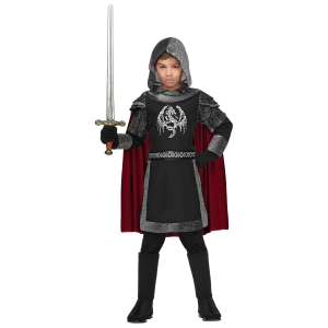 COSTUME VESTITO ABITO TRAVESTIMENTO CARNEVALE HALLOWEEN COSPLAY BAMBINO CAVALIERE OSCURO - 0696