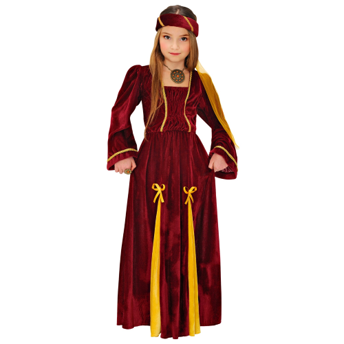 COSTUME VESTITO ABITO TRAVESTIMENTO CARNEVALE BAMBINA PRINCIPESSA MEDIEVALE - 1253
