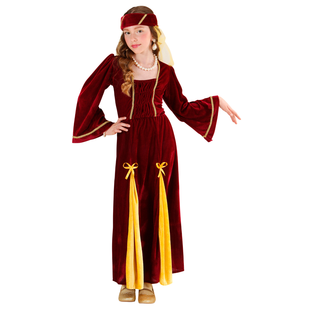 COSTUME VESTITO ABITO TRAVESTIMENTO CARNEVALE BAMBINA PRINCIPESSA MEDIEVALE - 1253