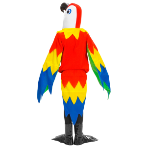 COSTUME VESTITO ABITO TRAVESTIMENTO CARNEVALE PAPPAGALLO COSTUME MASCHERA ZAMPE 5/10 ANNI - 4255
