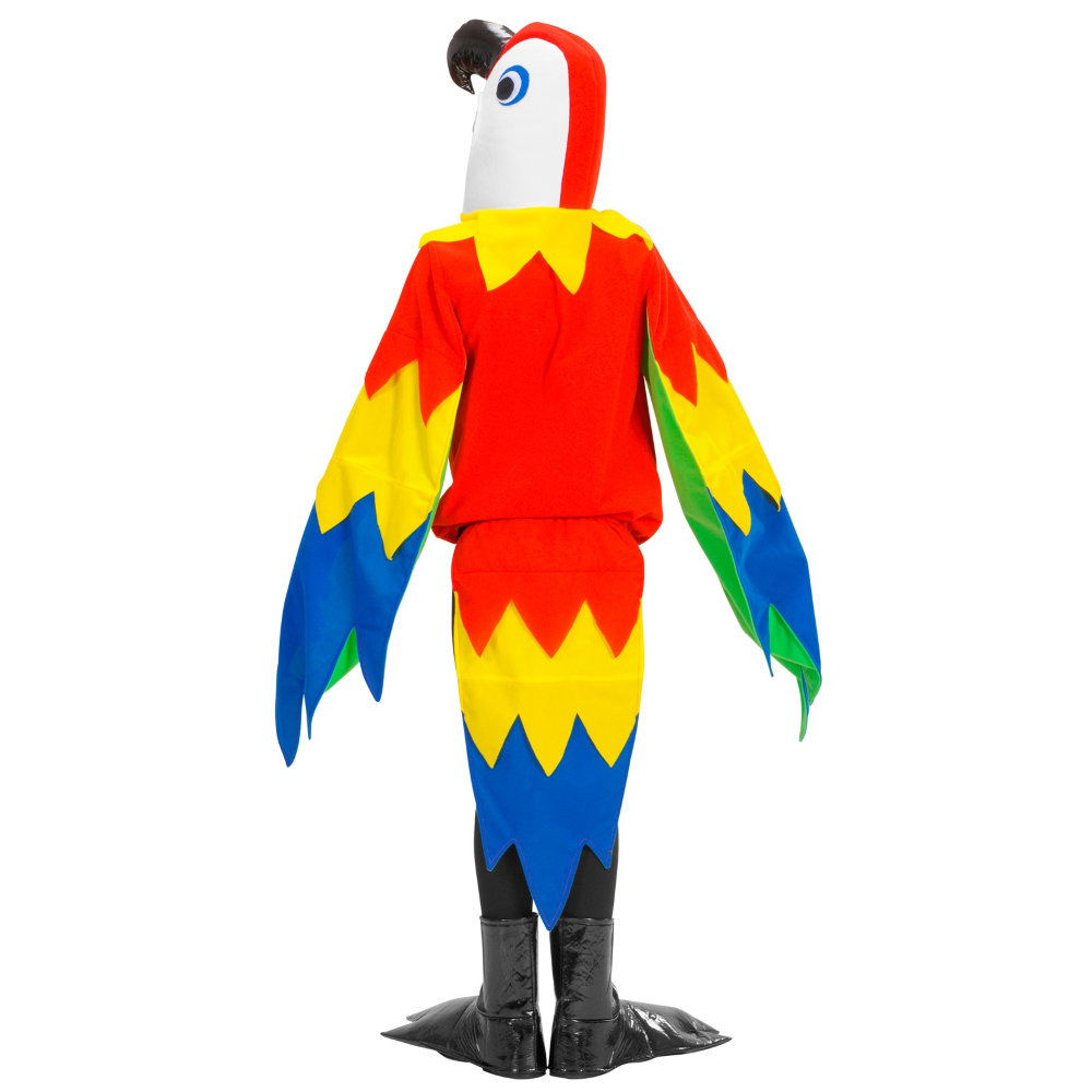 COSTUME VESTITO ABITO TRAVESTIMENTO CARNEVALE PAPPAGALLO COSTUME MASCHERA ZAMPE 5/10 ANNI - 4255